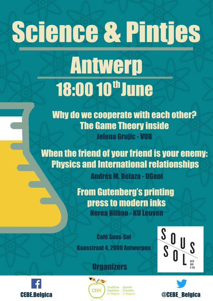 Science & Pintjes: Amberes - 10 Junio 2017